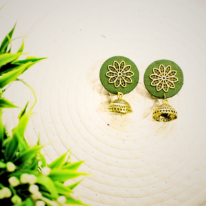 Ruhi ( Handcrafted Cotton Fabric Earrings )